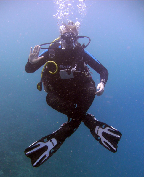 Hello from underwater in French Polynesia Coral Reef Researchers say Hello from underwater in French Polynesia