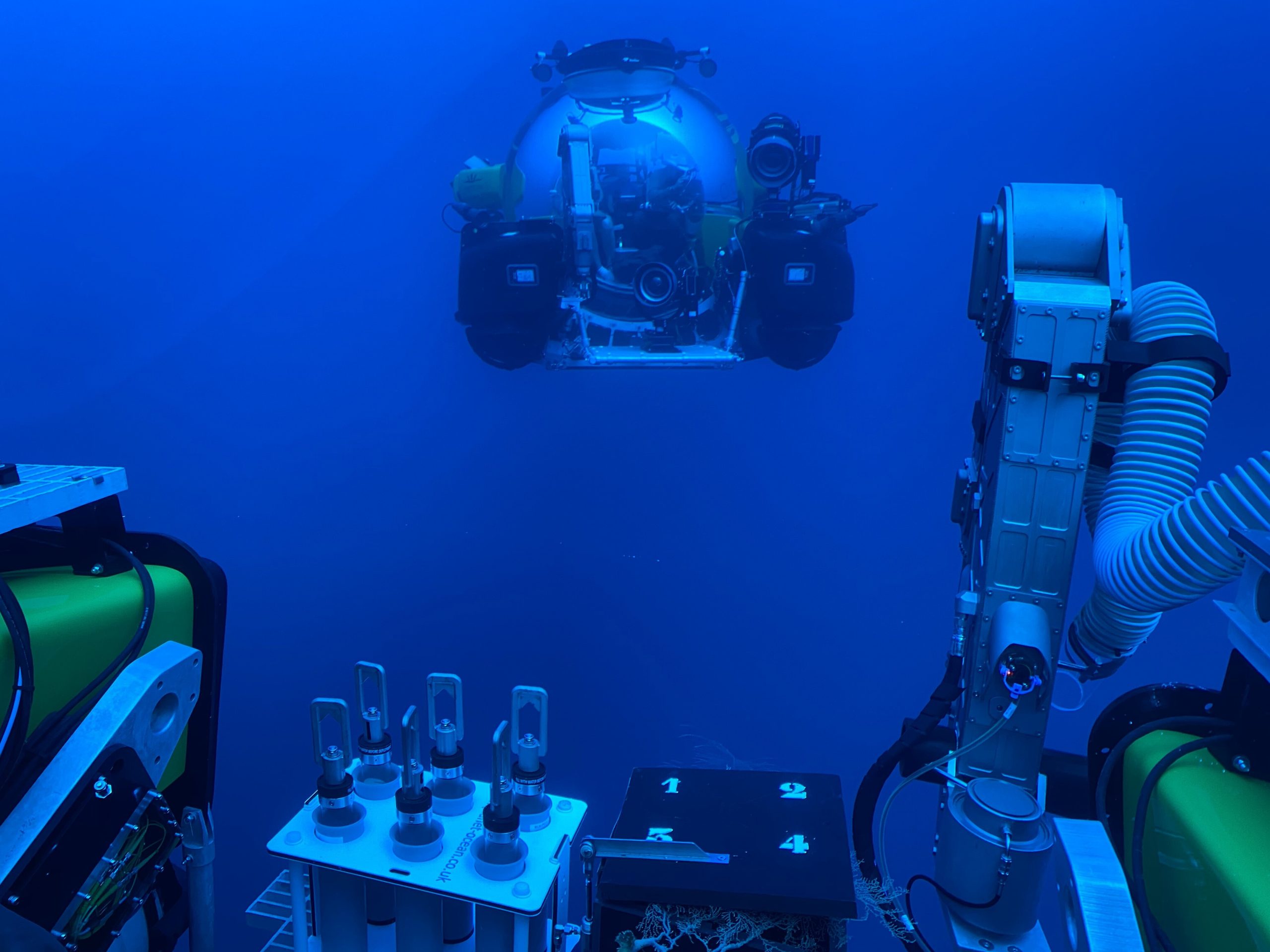 Sam in a submersible in the Red Sea