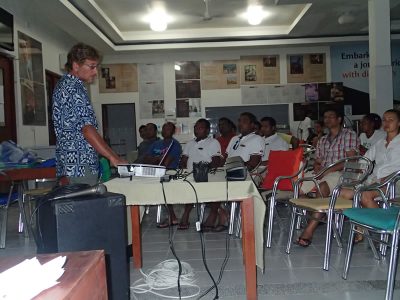 Andy at a staff seminar.