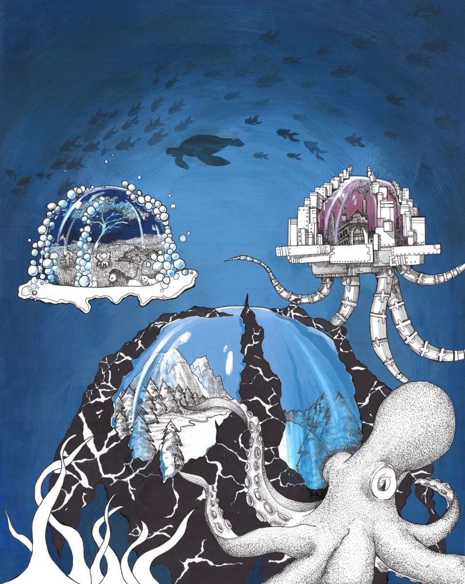FIRST PLACE: “The Place Where Fish are Free to Roam” by Zeno Park, Age 12, New Jersey, USA FIRST PLACE: “The Place Where Fish are Free to Roam” by Zeno Park, Age 12, New Jersey, USA