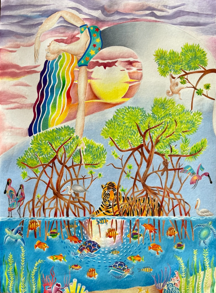 "Deity of the Mangroves" by Tarini Malhotra, Age 14, India