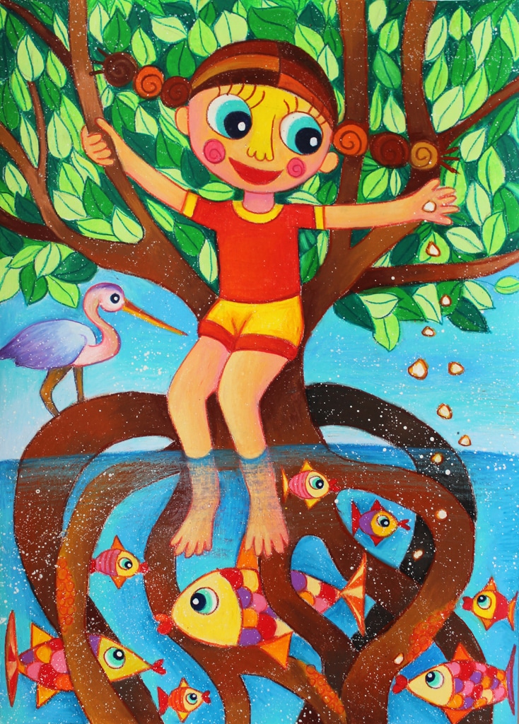 "The Unique Mangroves in Kerala" by Viara Pencheva, Age 11, Bulgaria