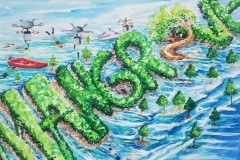 "Caring for Mangrove Forests" by Siwoo Kim, Age 14, Republic of Korea