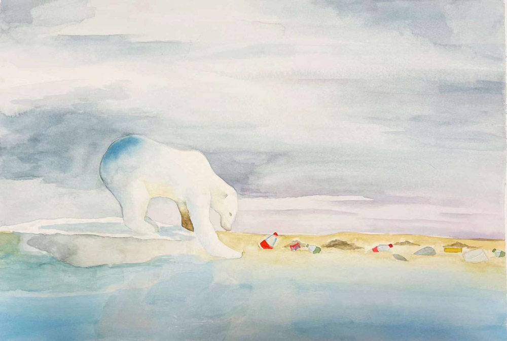 "A Life in a Melting Arctic" by Leyi Li, Age 13, United States of America