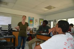 As part of the B.A.M. year 2 program, the students are learning about mangrove disease in the Bahamas and participating in ongoing science being conducted by Ryann Rossi, PhD candidate at North Carolina State University.